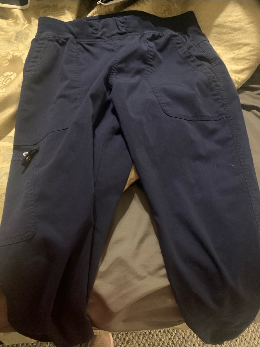 Med Couture Navy Cropped Women's Scrub Pants